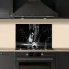 Hardloopschoenen - Rennen - Druppels - Zwart keuken achterwand spatscherm klein -sfeer1