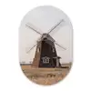 Windmolens - Landschap - Veld Wandcirkel Ovaal Forex klein -3d