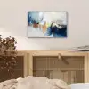 Goud - Blauw - Watercolor - Kunst - Modern aluminium wit klein -sfeer3