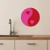 Minimalistisch - Rood - Roze - Hartjes KitchenYeah - Keuken - Wandcirkel Forex klein -sfeer3