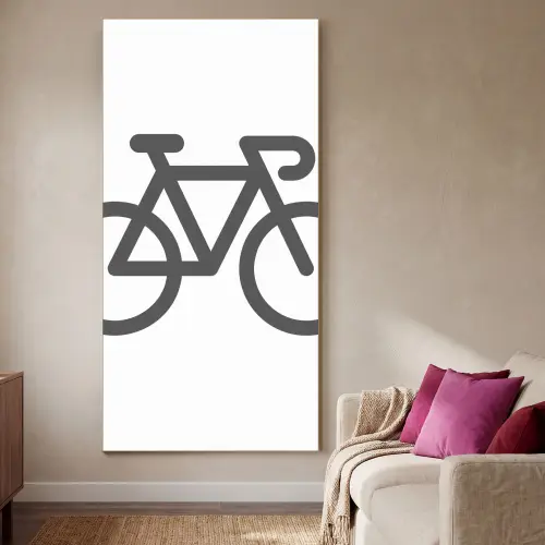Bicycle Icon Vector EPS File. Textielframe goud groot -sfeer1