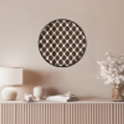 Bruin - Ruitpatroon - Geometrisch Fotolijst rond zonder passe partout klein 856 -sfeer3