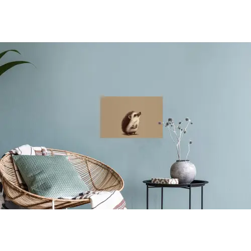 Egel - Snuitje - Bruin - Stekels Muursticker klein -plant