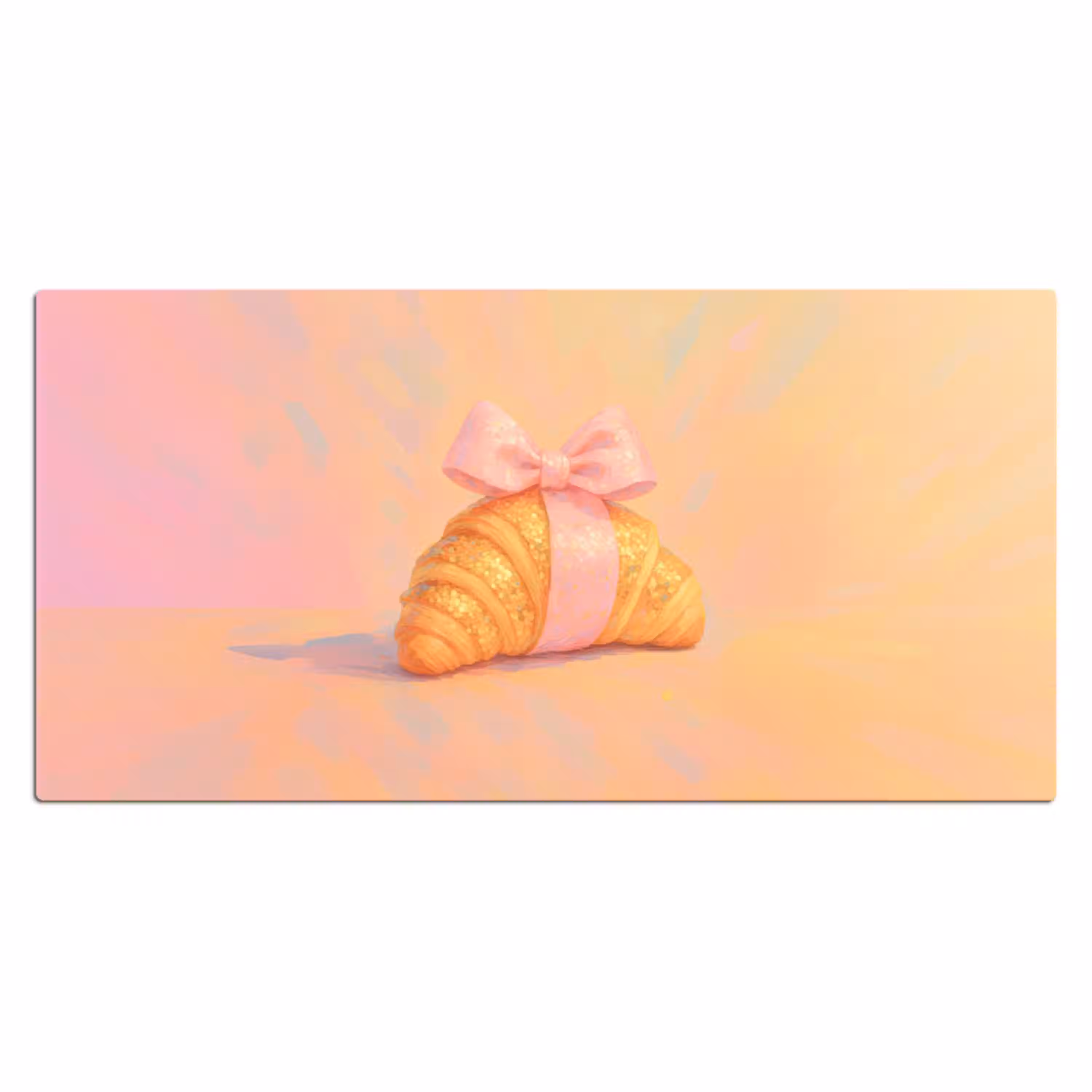 Croissant - Strik - Roze Muismat XXL klein -3d_leeg