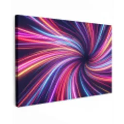 Abstract - Swirl - Futuristic - Neon canvas 2cm klein -z3d
