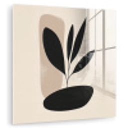 Plant - Beige - Japandi plexiglas 5mm klein -zzzproduct_nieuw