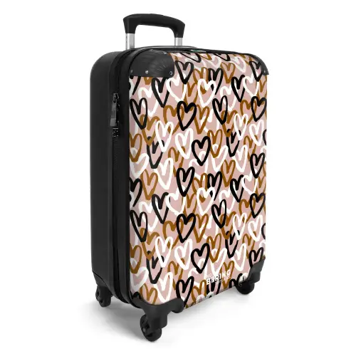 Driedubbele hartenlaag NBS - Handbagage koffer - Volwassenen Unisex middel -productfoto_3d