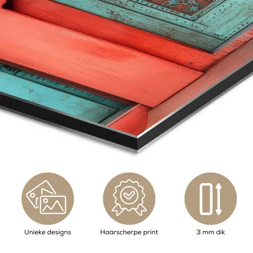Lantaarn - Deur - Turquoise aluminium wit klein -closeup_NL