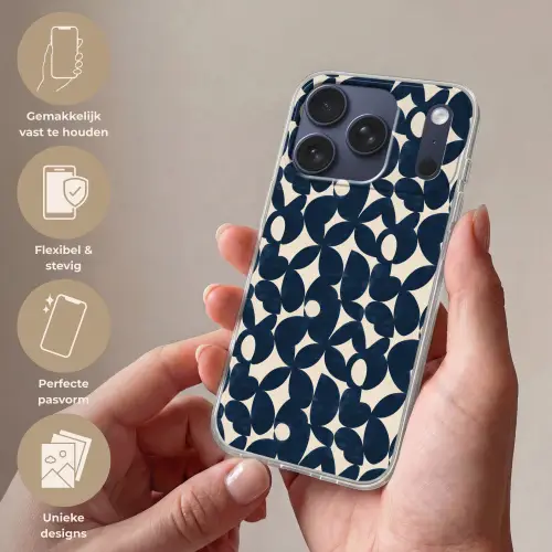 Modern - Geometrisch - Blauw Telefoonhoesje iPhone 17 Pro klein 878 -sfeer3_NL