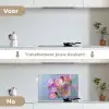 Bloemen - Paars - Overloop - Meeldraden keuken achterwand spatscherm klein -voor_na_NL