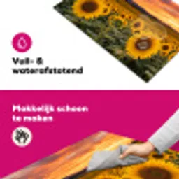 Zonnebloemen - Heuvellandschap - Geel Inductie beschermer vinyl 3mm klein -wsfeer6_website