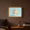 Slagroom - Taart - Blauw - Eten Light Box met batterij (Wandlamp) middel -sfeer4