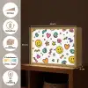 Smileys - Pictogrammen - Kleurrijk Light Box met batterij (Wandlamp kind) middel -USP_websiteoverzichtNL