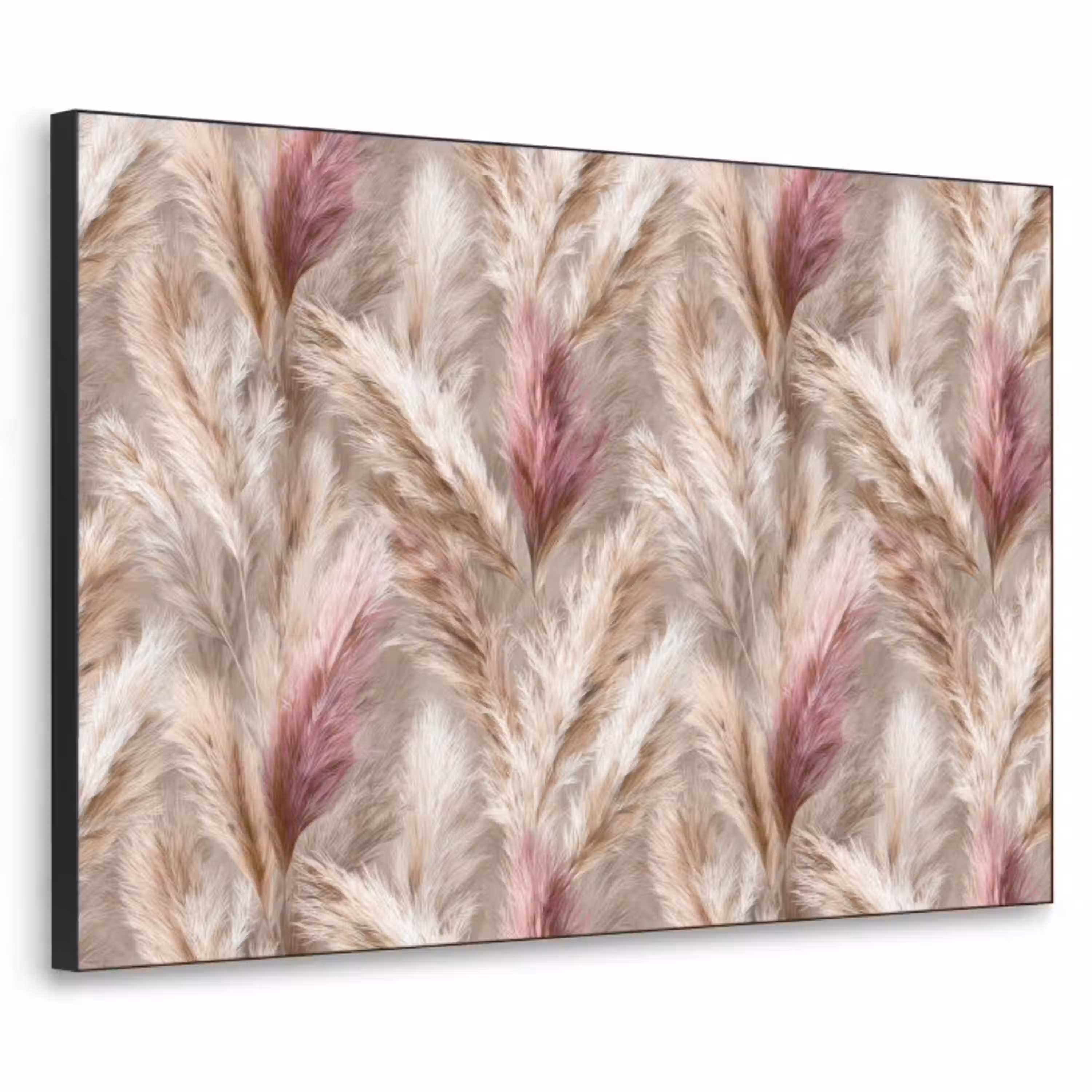 Pampasgras - Pluizig - Kleurrijk Textielframe zwart klein 947 -3d