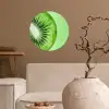Kiwi - Groen - Fris Wandcirkel behangsticker klein -sfeer1