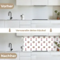 Nautisch - Klassiek - Rood keuken achterwand 2 middel 871 -voor-na_DE