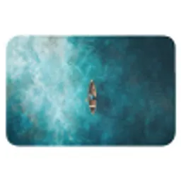 Bootje - Water - Blauw Badmat klein -3d