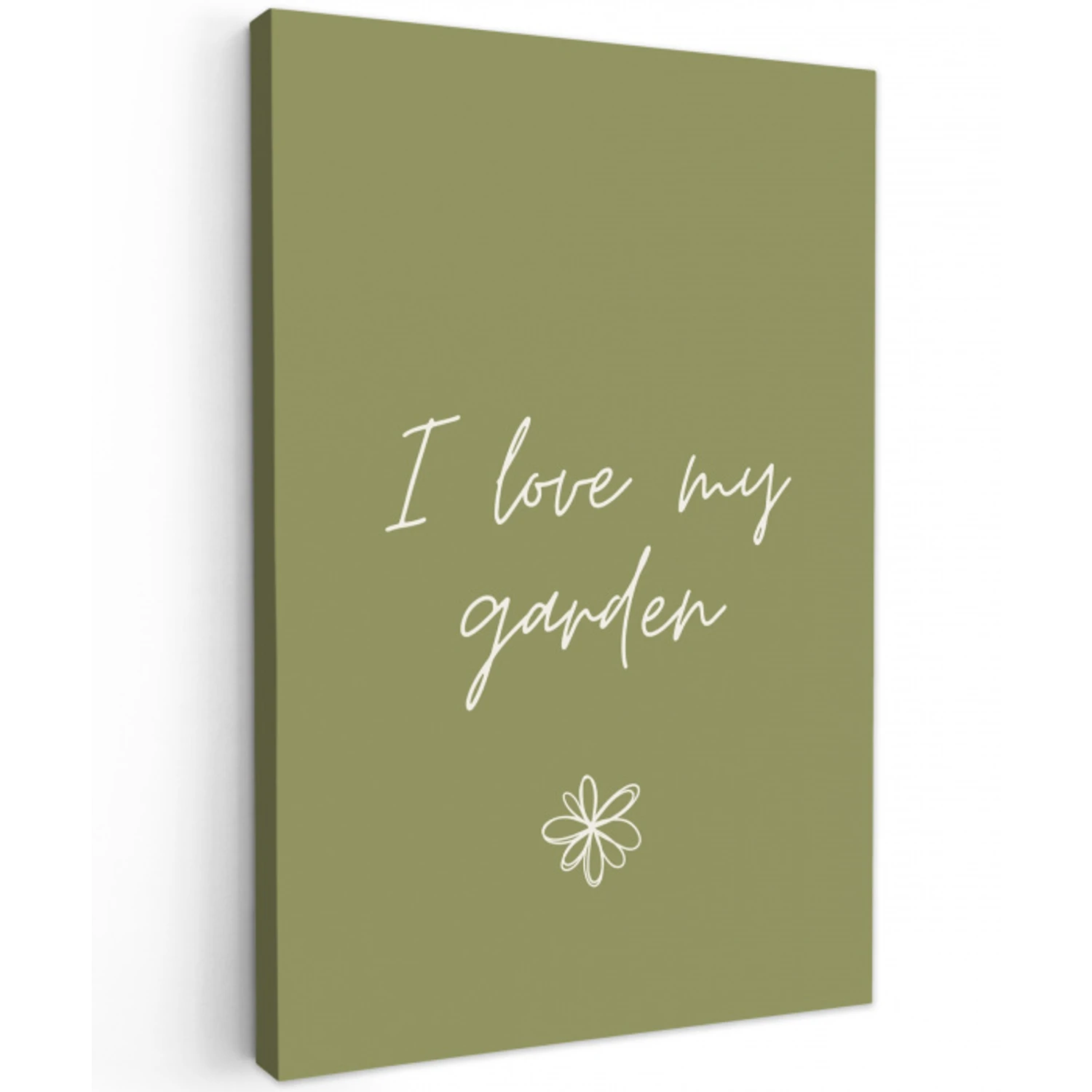I Love My Garden Tuinposter op houten frame 2 cm dik klein -3d