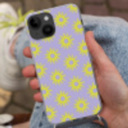 Zonnen patroon - Geel - Paars - Zomer Crossbody Case iPhone 14 middel -sfeer3