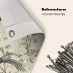 Bloem - Vogel - Kleurrijk Balkonbeschermer Duitsland klein 596 -closeup_NL