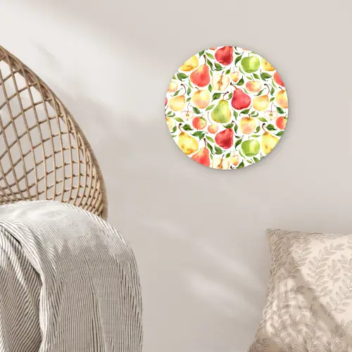 Patroon - Appels - Peren Wandcirkel kunststof plaat 5mm dik klein 188 -sfeer5