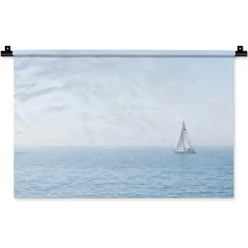Horizon - Zeilboot - Zee Wandkleed katoen klein -zz3d