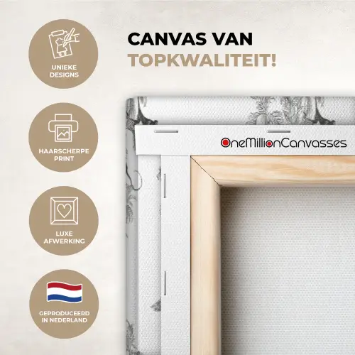 Aap - Oerwoud - Grijs canvas 2cm xxl 828 -sfeer2
