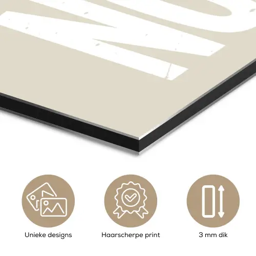 Beige - Vintage - Japandi - Decoratie aluminium wit klein -closeup_NL