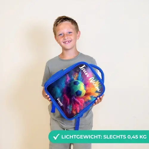 Neon - Bal - Kleurrijk Kinderrugzak - Blauw middel -sfeer1_NL