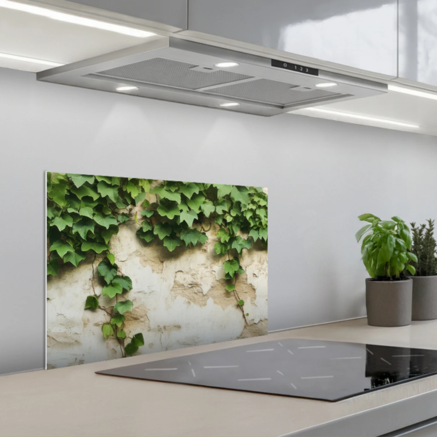 Klimop - Muur - Groen keuken achterwand spatscherm klein -3d_schuin