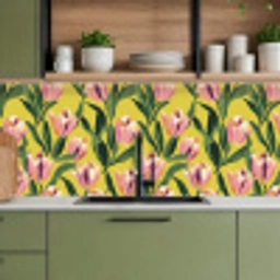 Tulpen - Botanisch - Geel keuken achterwand 2 middel 871 -sfeer3