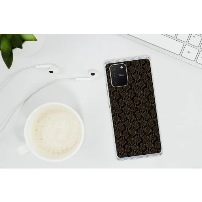 Goud - Zwart - Tunnel Telefoonhoesje Samsung Galaxy S10 Lite klein 364 -oordopS10Lite