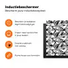 Geometrie - Driehoeken - Zwart - Wit Inductie beschermer vinyl 3mm klein 276 -zzzzzzz-td-ups