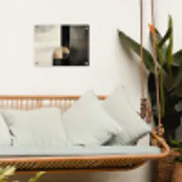 Vormen - Modern - Zwart tuinposter los doek klein -sfeer7