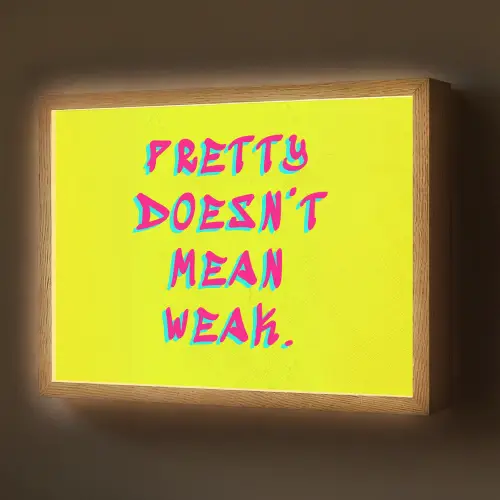 Quote - Minimalistisch - Kleurrijk Light Box met batterij (Wandlamp) middel -z3d_website