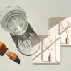 Vaas - Takken - Bessen - Minimalistisch onderzetter kurk middel -sfeer4