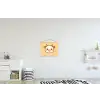 Koe - Oranje - Cartoon textielposter latten blank klein -kinderkamer