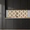 Retro - Bloemen - Design keuken achterwand 2 middel 871 -sfeer1