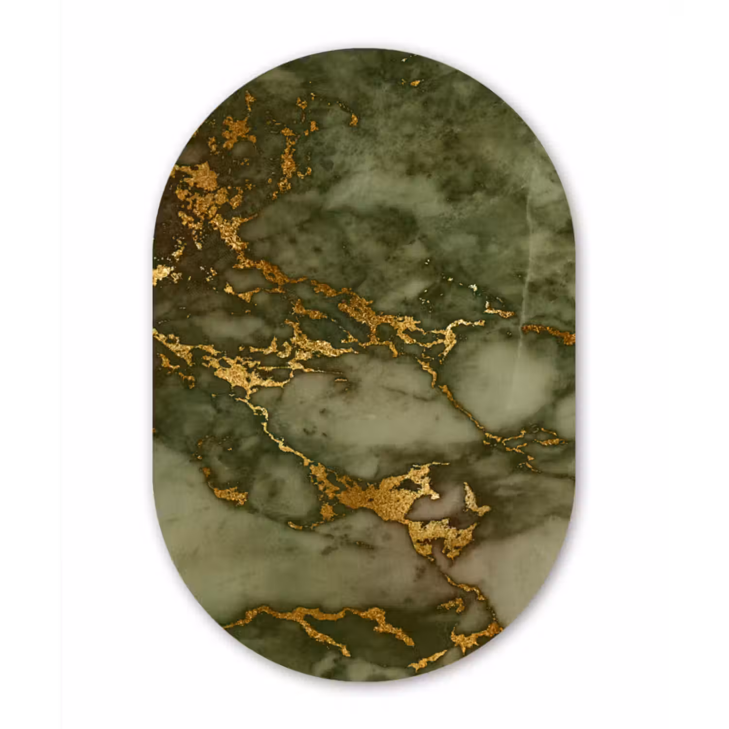 Muurovaal - Marmer - Goud - Chic