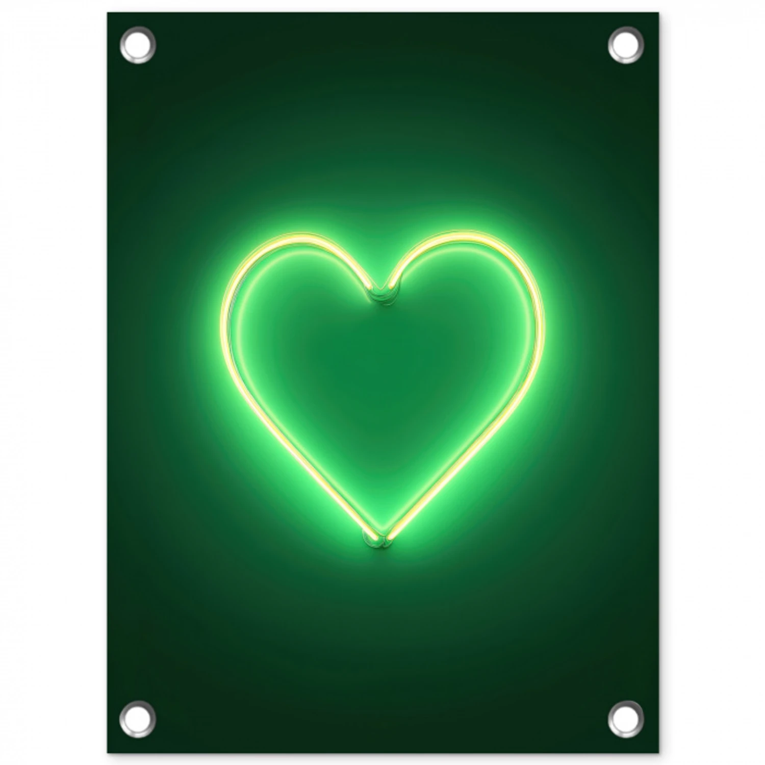 Neon - Groen - Licht tuinposter los doek klein -3d
