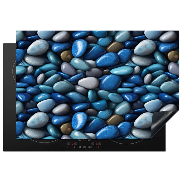 Blauwe - Oceaan - Kiezels Inductie beschermer vinyl 3mm klein 276 -3d