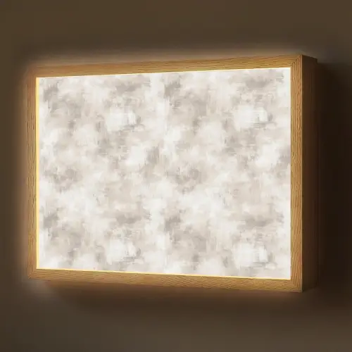 Organisch - Patroon - Gemêleerd Light Box met batterij (Wandlamp) middel 907 -z3d_website