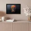 Bloemen - Kleurrijk - Schedel fotolijst zwart zonder passe partout klein -sfeer5