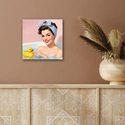 Badkamer - Eend - Blauw aluminium wit klein -sfeer4