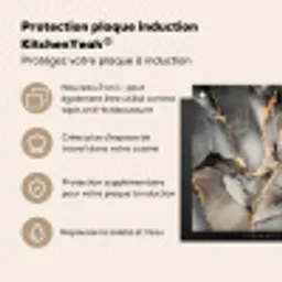 Geologisch Goud op Marmer Inductie beschermer vinyl 3mm middel -zzzzzzusp-haakje_FR