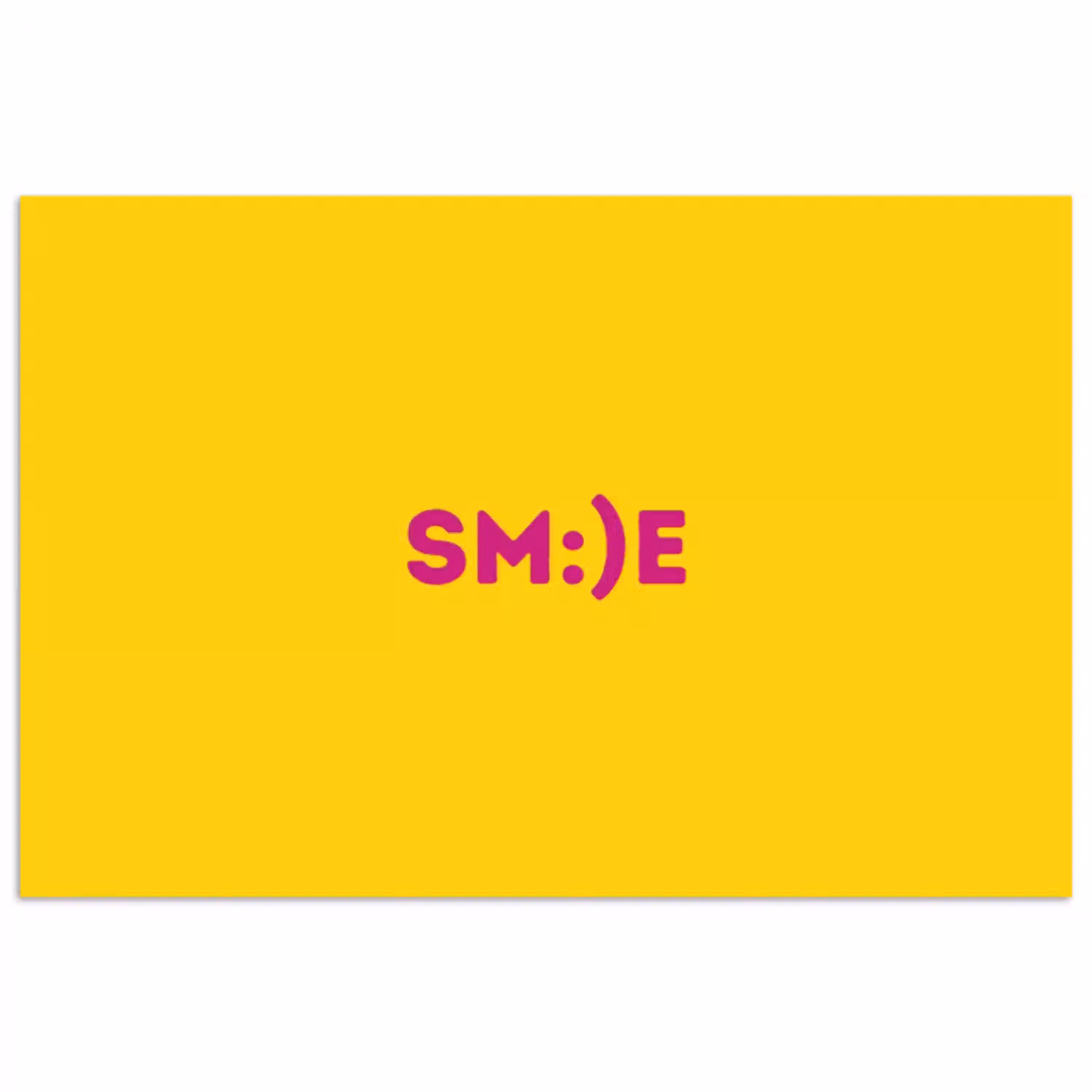 Smile - Roze - Geel poster papier klein -3d