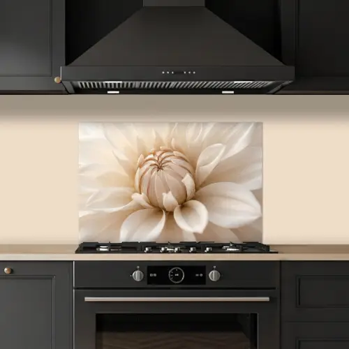 Bloem - Dahlia - Wit keuken achterwand spatscherm klein -sfeer1
