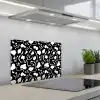 Wit - Zwart - Vormen - Patroon keuken achterwand spatscherm klein 900 -3d_schuin