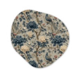 Pauw - Bloemen - Blauw Wandcirkel Organisch Aluminium middel 851 -3d