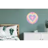 Hartvorm - Pastelkleuren - Tie Dye Wandcirkel aluminium klein -slaapkamer